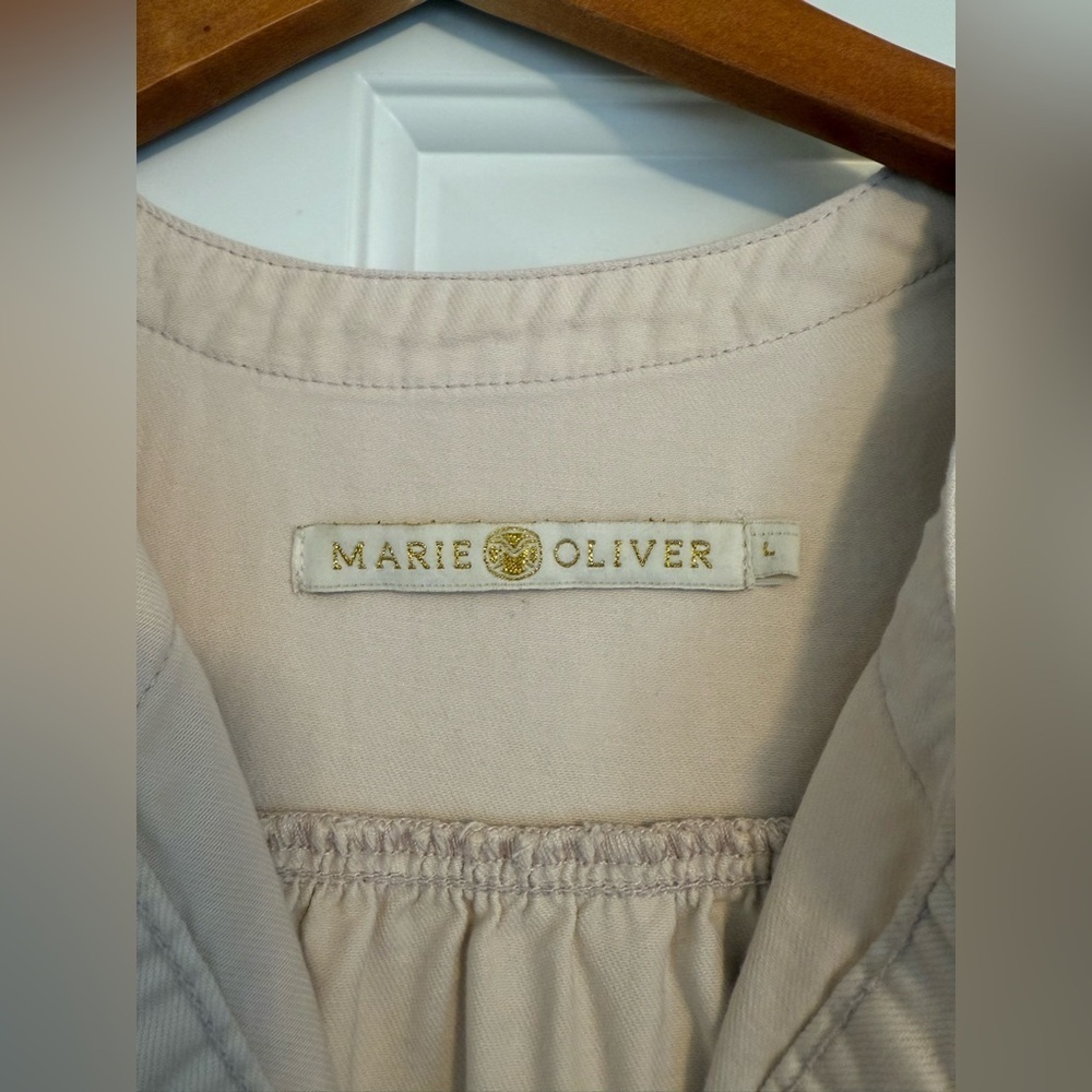 Marie Oliver Neely Denim Dress Birch Size Large - Picture 2 of 9